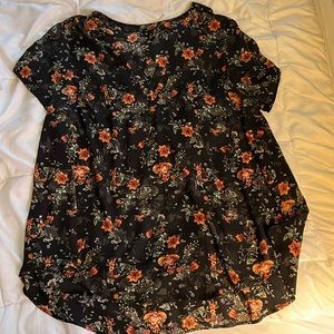 Short sleeve floral, blouse, torrid size one